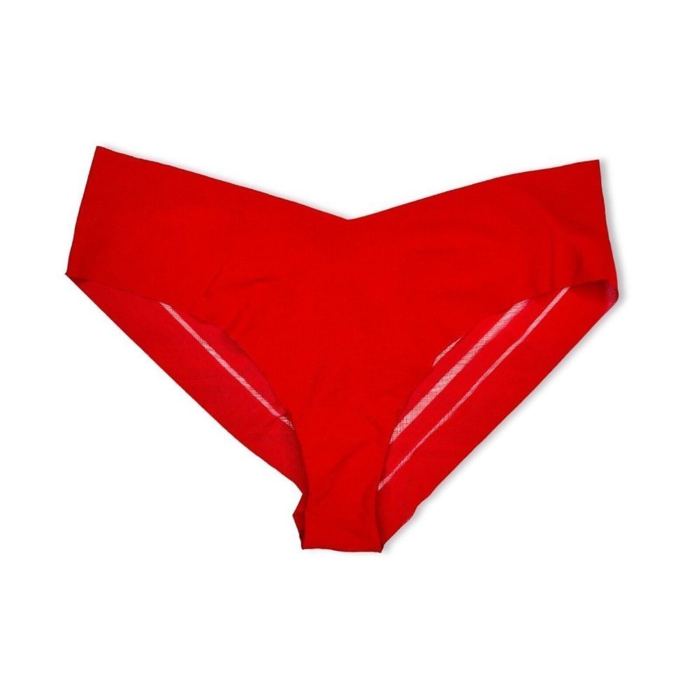 Victoria's Secret Cheeky Panty Bikini XL Floral Red Semi Sheer